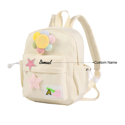 Cartable Sac à Dos Fleur pour Enfant 1 Prénom Personnalisé Sac maternelle