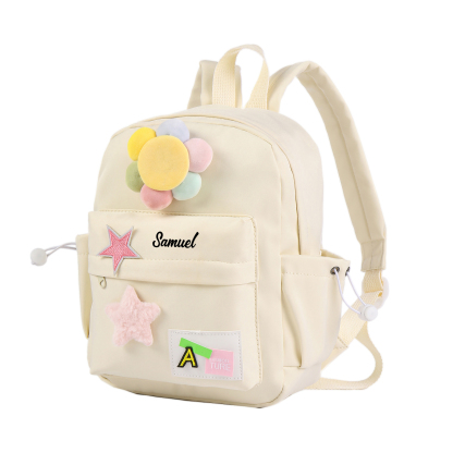 Cartable Sac à Dos Fleur pour Enfant 1 Prénom Personnalisé Sac maternelle