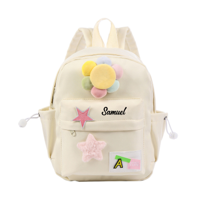 Cartable Sac à Dos Fleur pour Enfant 1 Prénom Personnalisé Sac maternelle