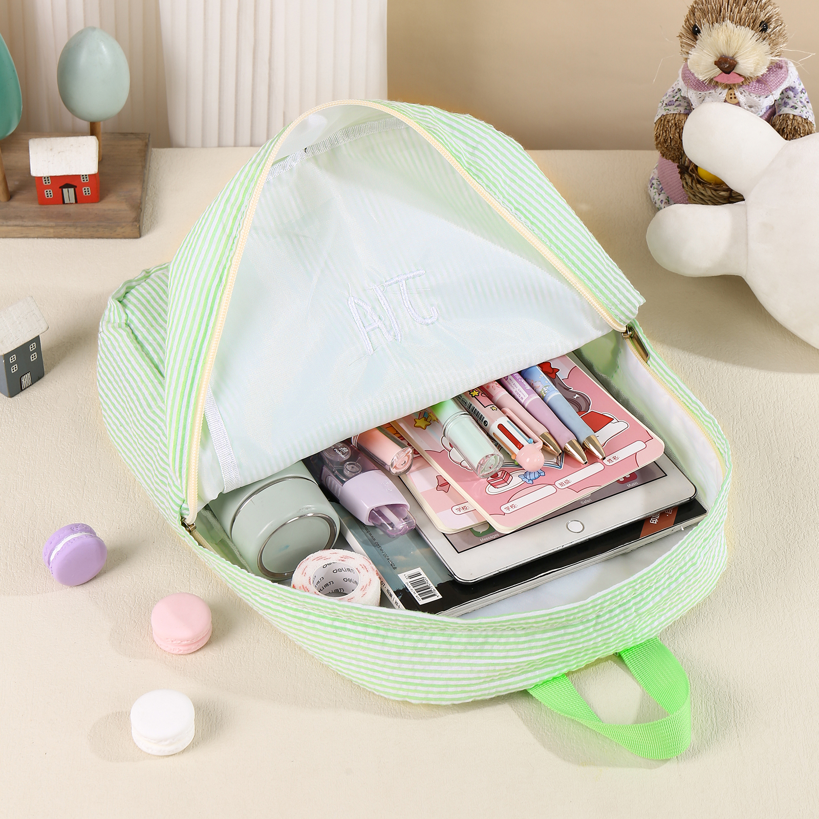 Cartable Sac à Dos Toile à voile pour Enfant 1 Prénom Personnalisé