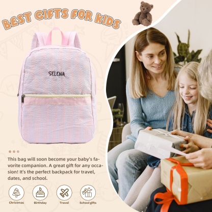 Cartable Sac à Dos Toile à voile pour Enfant 1 Prénom Personnalisé