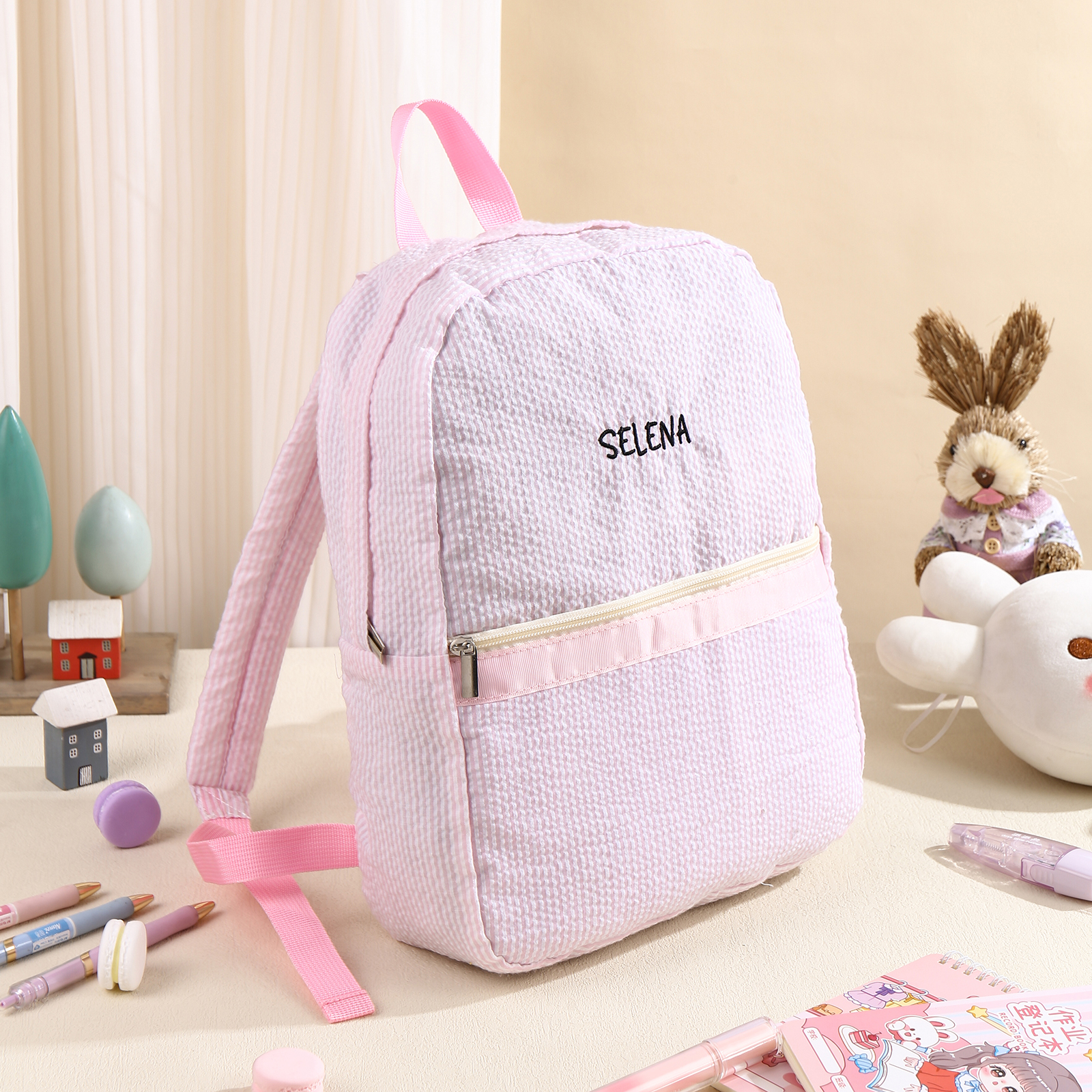 Cartable Sac à Dos Toile à voile pour Enfant 1 Prénom Personnalisé