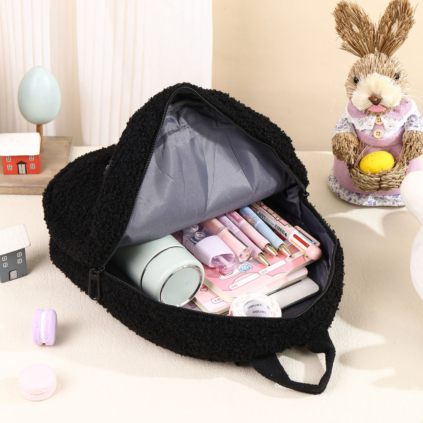 Cartable Sac à Dos Peluche pour Enfant 1 Prénom Personnalisé Sac 