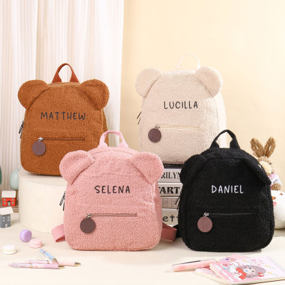 Cartable Sac à Dos Peluche pour Enfant 1 Prénom Personnalisé Sac 