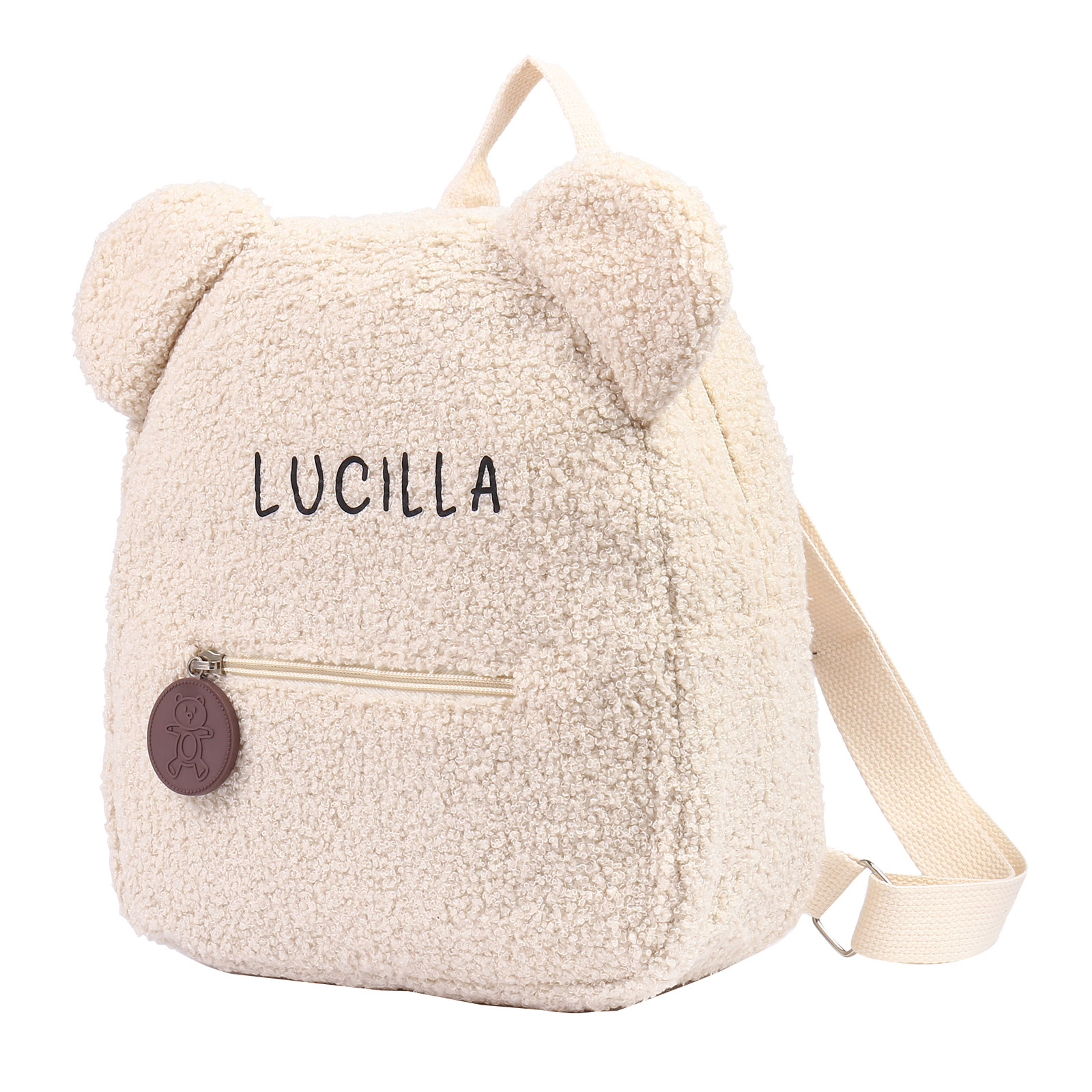 Cartable Sac à Dos Peluche pour Enfant 1 Prénom Personnalisé Sac 