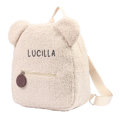 Cartable Sac à Dos Peluche pour Enfant 1 Prénom Personnalisé Sac 