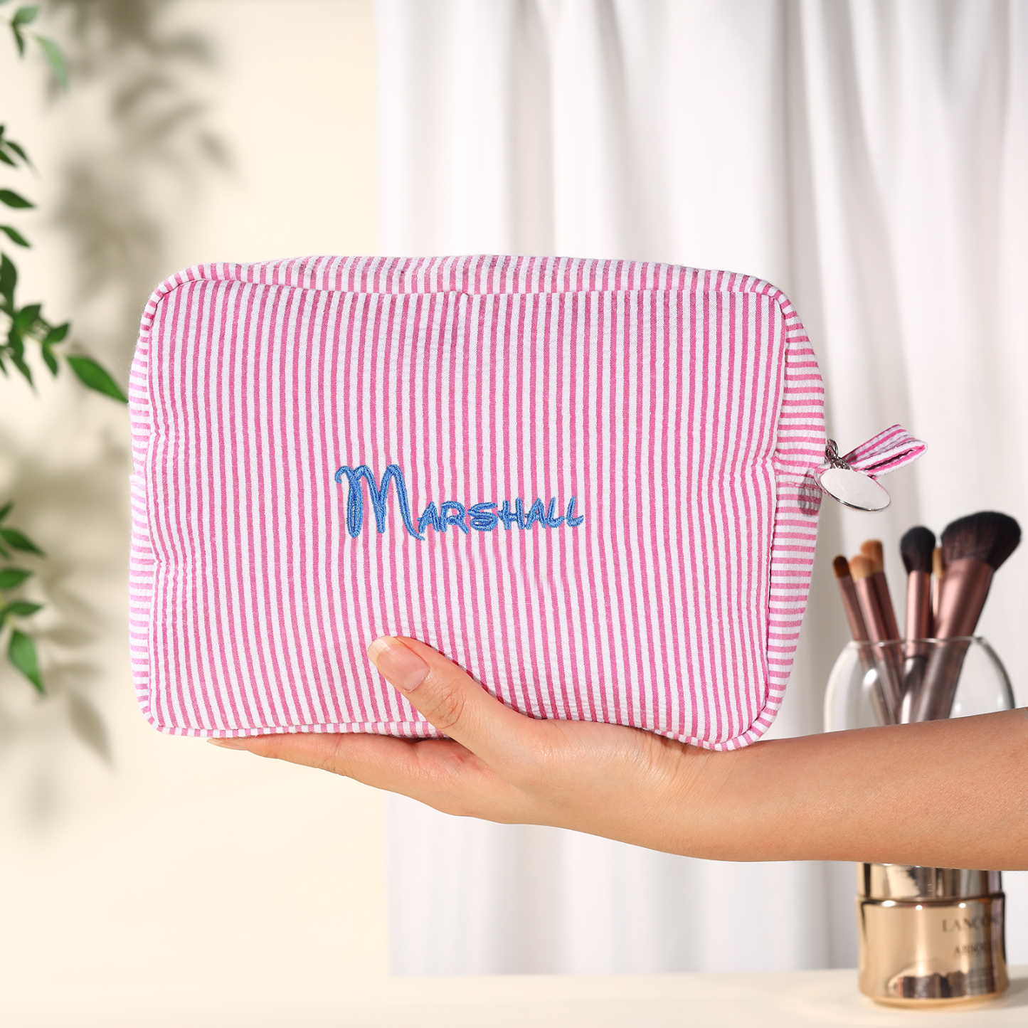 Trousse de Maquillage Polyvalente Personnalisé avec Broderie Prénom pour Femme | Jessemade