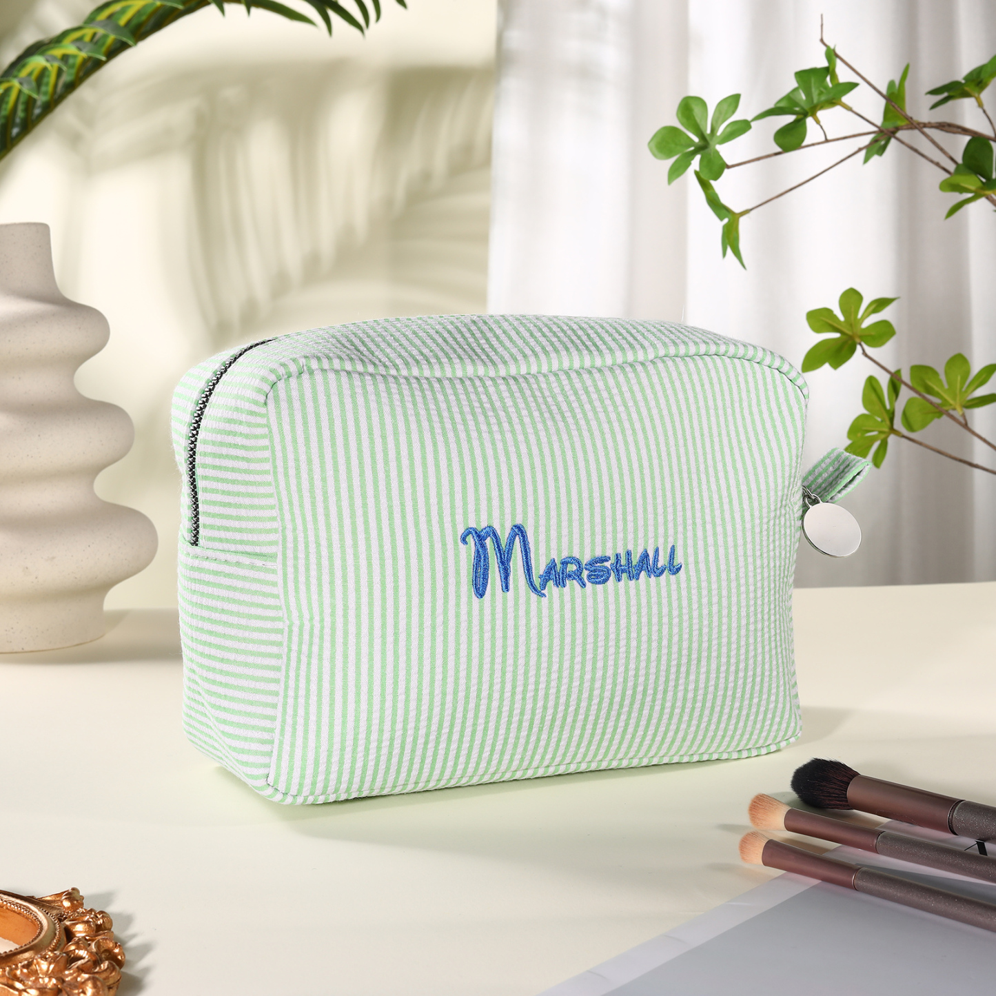 Trousse de Maquillage Polyvalente Personnalisé avec Broderie Prénom pour Femme | Jessemade