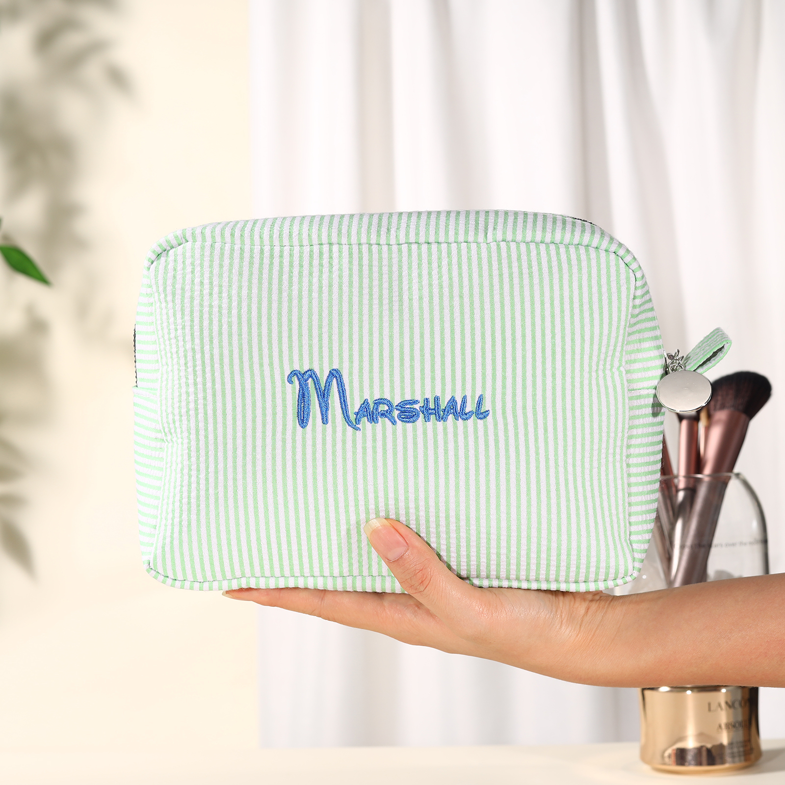 Trousse de Maquillage Polyvalente Personnalisé avec Broderie Prénom pour Femme | Jessemade