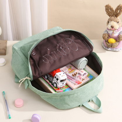 Cartable à Dos en Velours Personnalisé avec 1 Prénom Sac à Dos pour Enfant | Jessemade