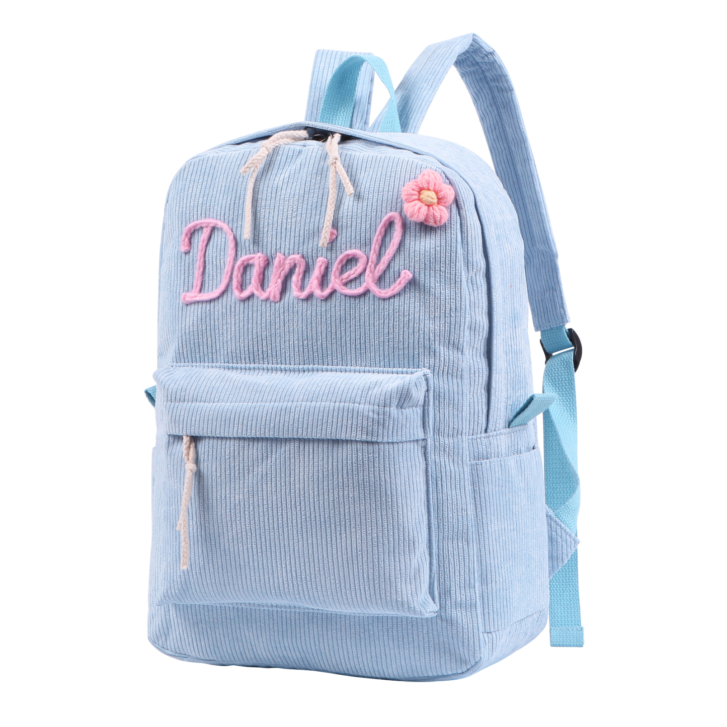 Cartable à Dos en Velours Personnalisé avec 1 Prénom Sac à Dos pour Enfant | Jessemade