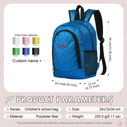 Sac à dos Personnalisable avec 1 Prénom et Choix de Couleur du Nom | Jessemade