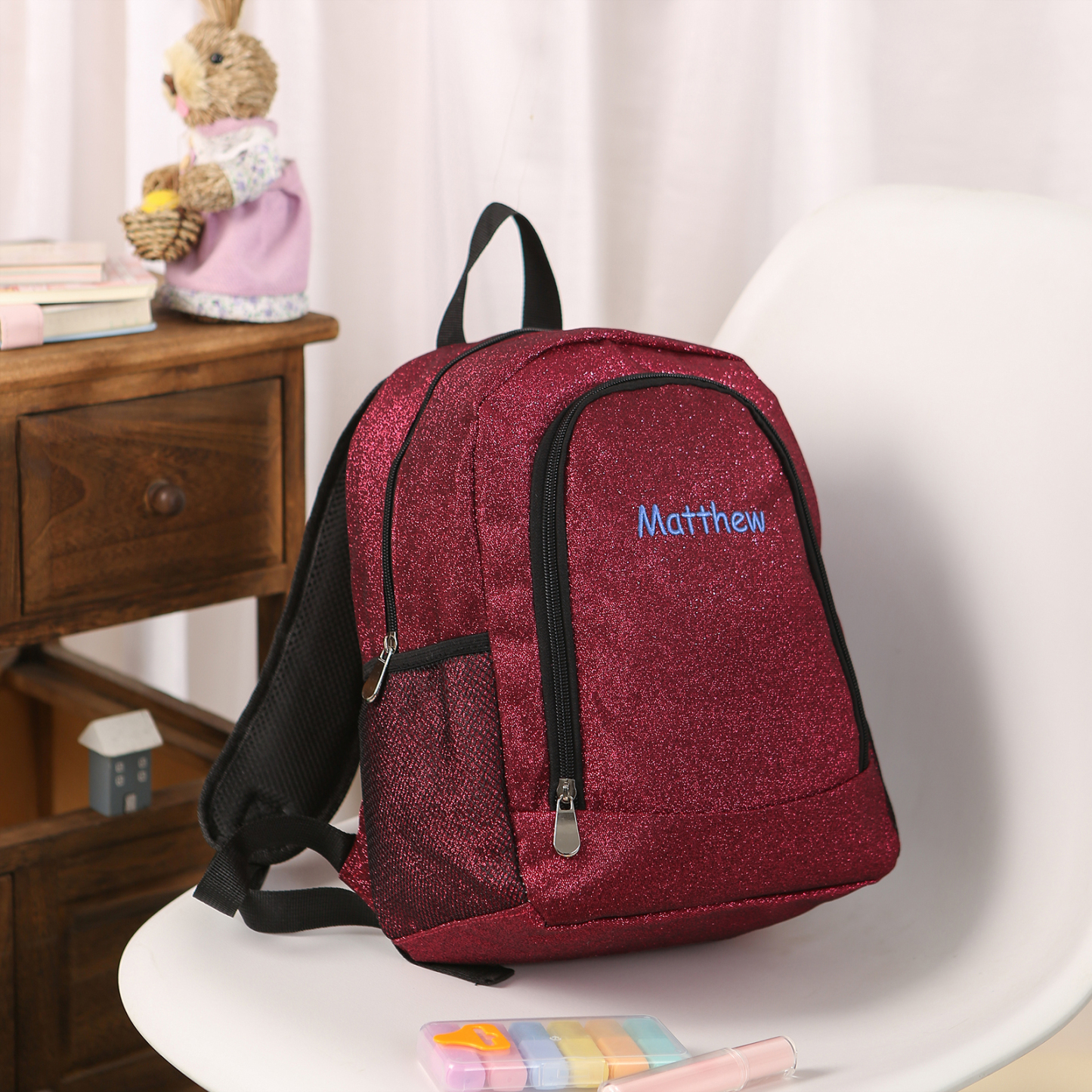 Sac à dos Personnalisable avec 1 Prénom et Choix de Couleur du Nom | Jessemade