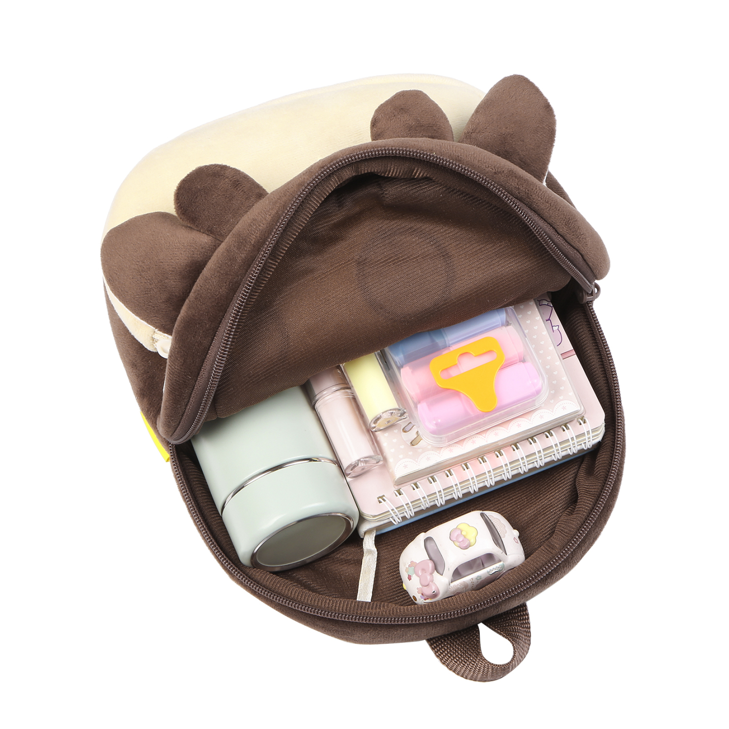 Sac à dos peluche Animal personnalisable avec 1 Prénom, Couleur au Choix– Cadeau pour enfant | Jessemade