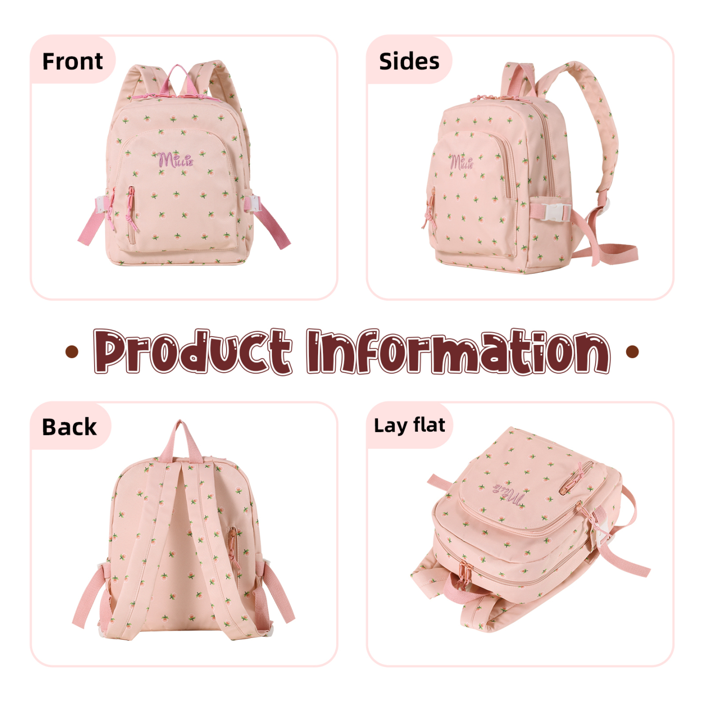 Sac à dos personnalisé avec 1 Prénom et Couleur au Choix – Cadeau pour Enfant | Jessemade