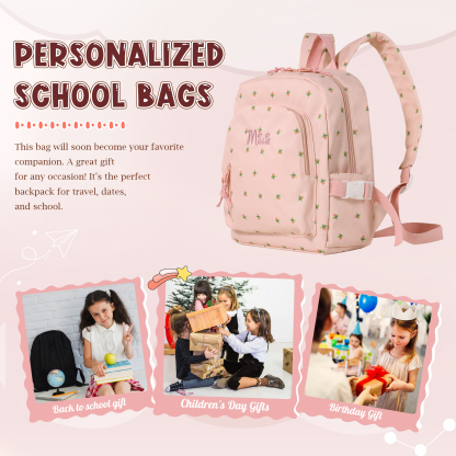 Sac à dos personnalisé avec 1 Prénom et Couleur au Choix – Cadeau pour Enfant | Jessemade