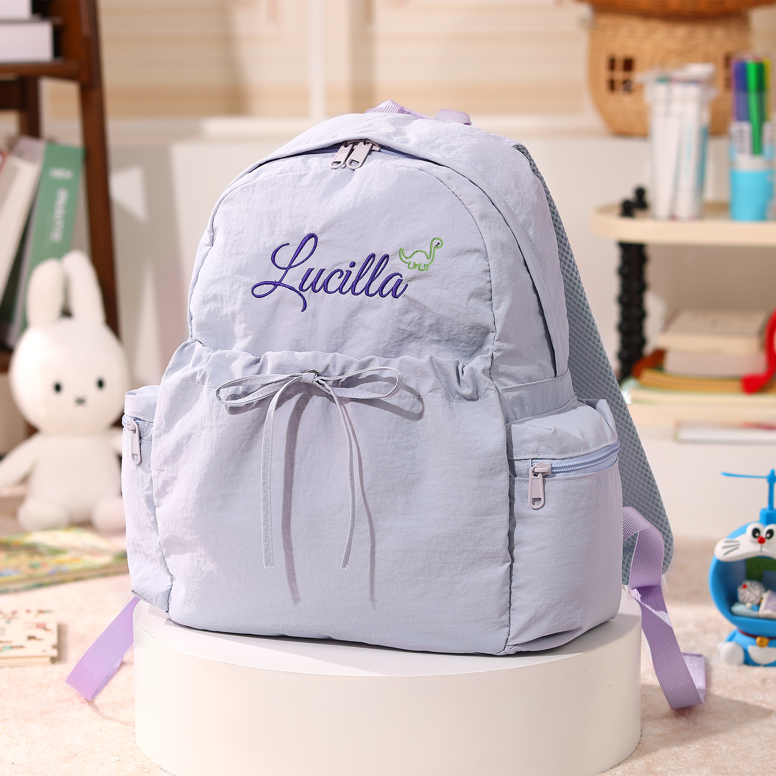 Sac à dos Personnalisable avec 1 Prénom, Motif et Choix de Couleur du Nom | Jessemade