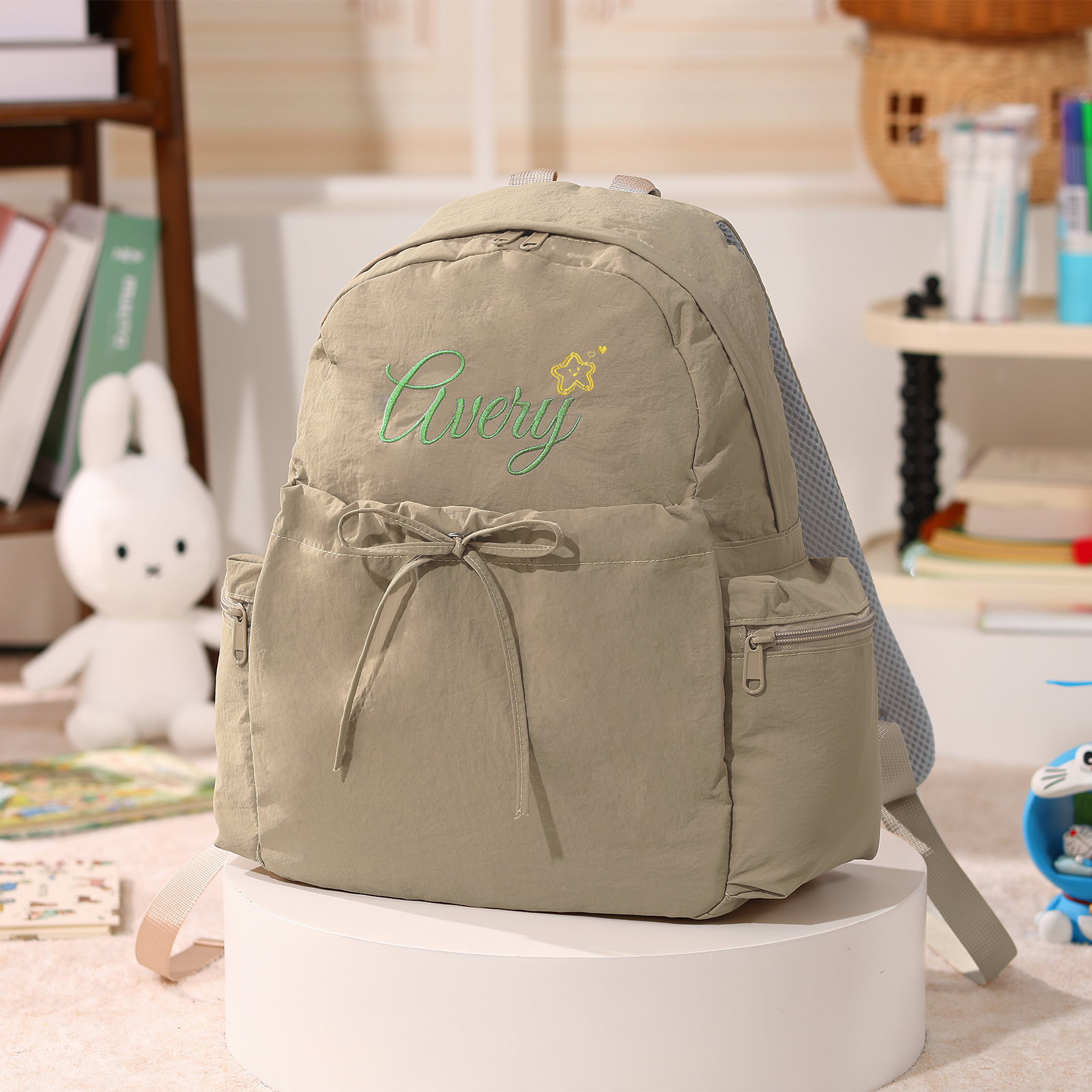 Sac à dos Personnalisable avec 1 Prénom, Motif et Choix de Couleur du Nom | Jessemade