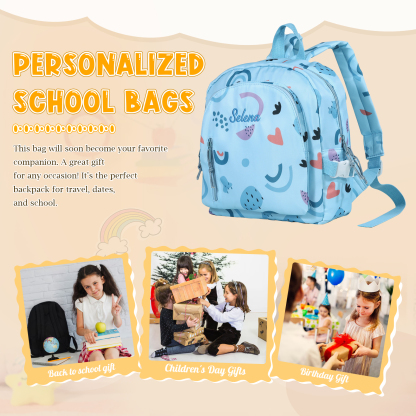 Sac à dos Enfant Personnalisable avec 1 Prénom brodé et Choix de Couleur du Nom | Jessemade
