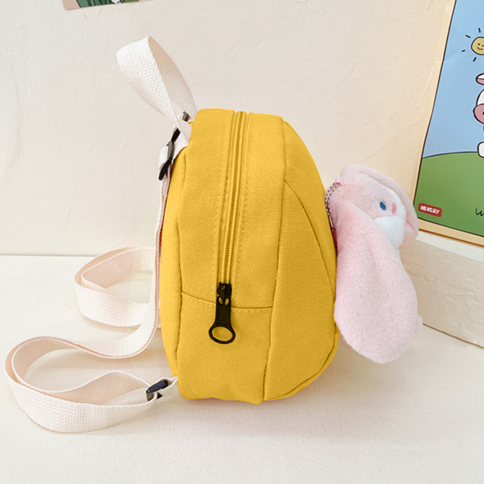 Sac à dos avec peluche lapin personnalisé 1 Prénom, Couleur au choix - Cadeau pour Enfant | Jessemade