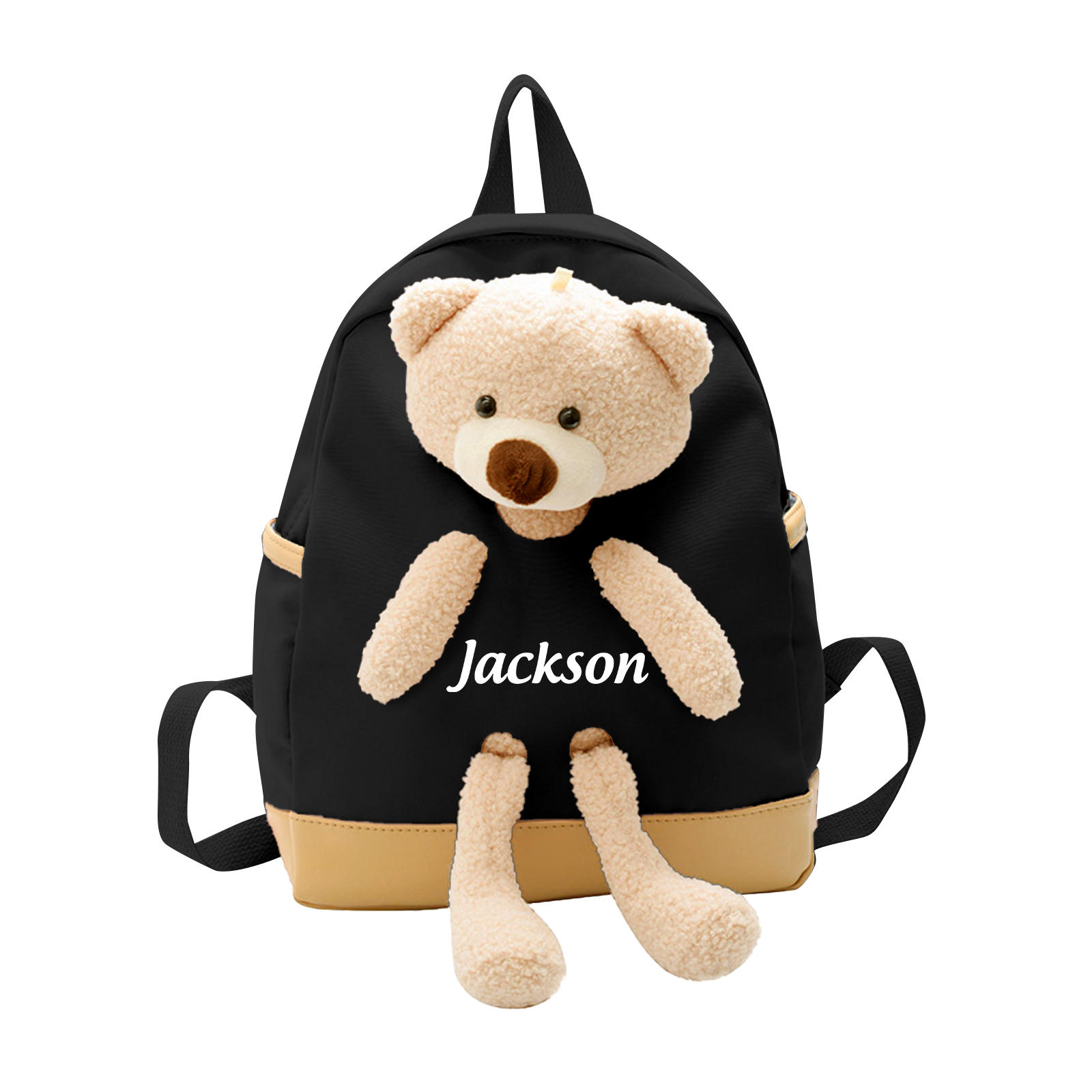 Sac à dos avec Peluche Ours personnalisé 1 Prénom, Couleur au Choix - Cadeau pour Enfant | Jessemade