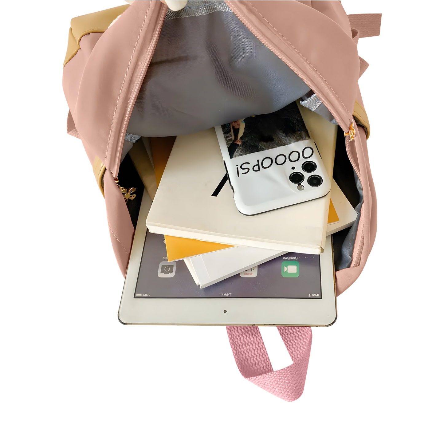 Sac à dos Enfant avec Peluche Lapin, Personnalisable avec 1 Prénom et Choix de Couleur du Nom | Jessemade