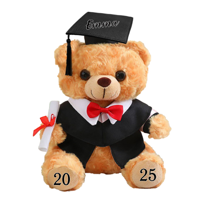 Ours en Peluche Personnalisé de Graduation avec Prénom et Date | Jessemade