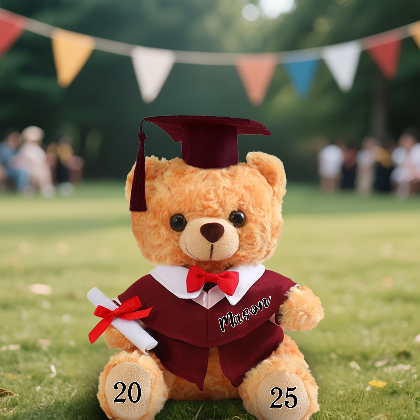 [Copy]Ours en Peluche Prénom Personnalisé avec Date pour fêter Un Diplômé Cadeau de Graduation