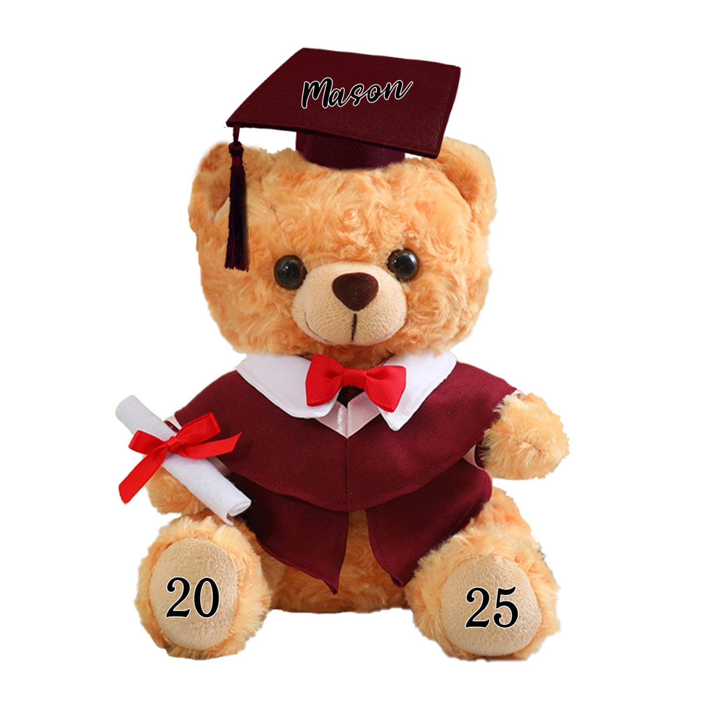 [Copy]Ours en Peluche Prénom Personnalisé avec Date pour fêter Un Diplômé Cadeau de Graduation