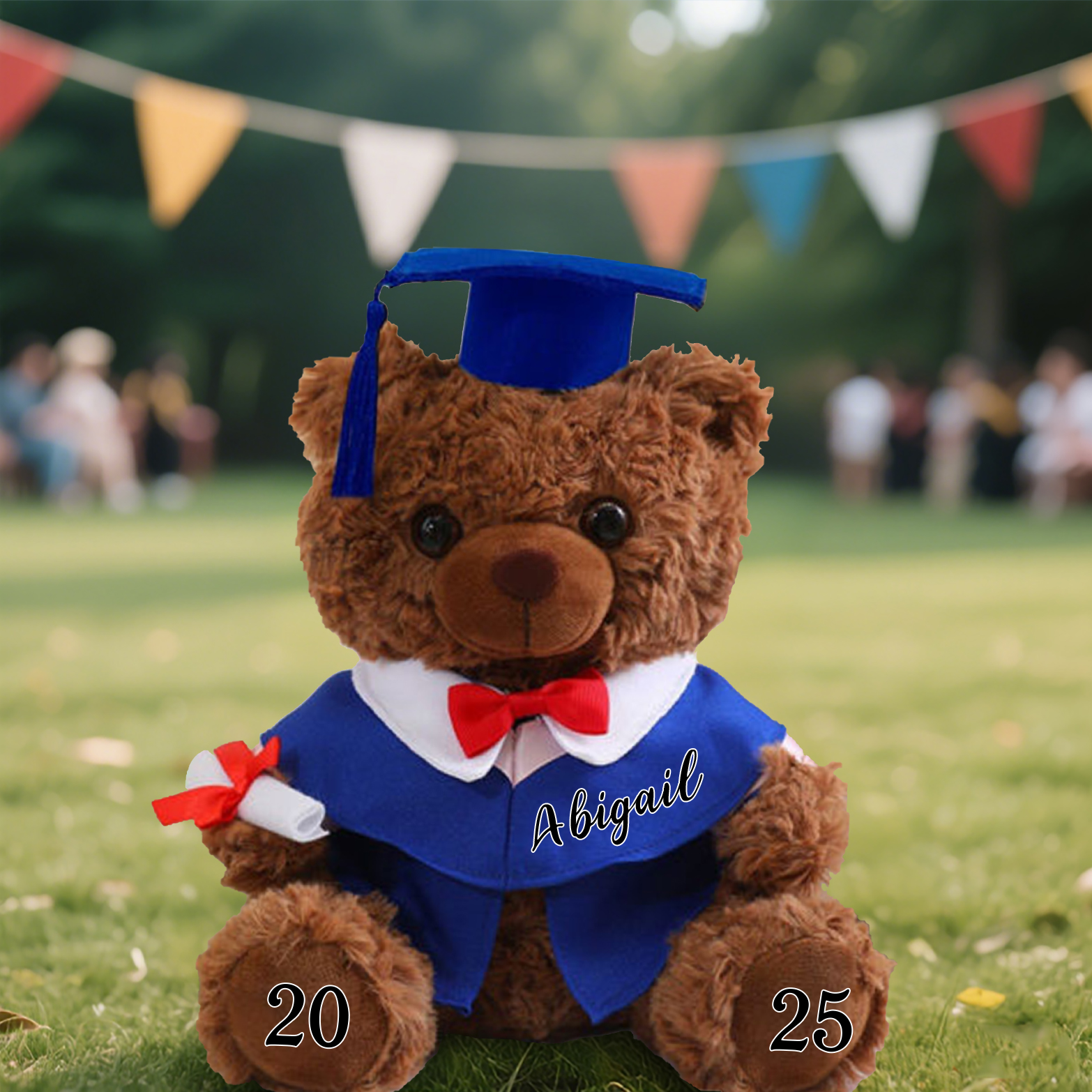 Ours Brun en Peluche Personnalisé de Graduation avec Prénom et Date | Jessemade