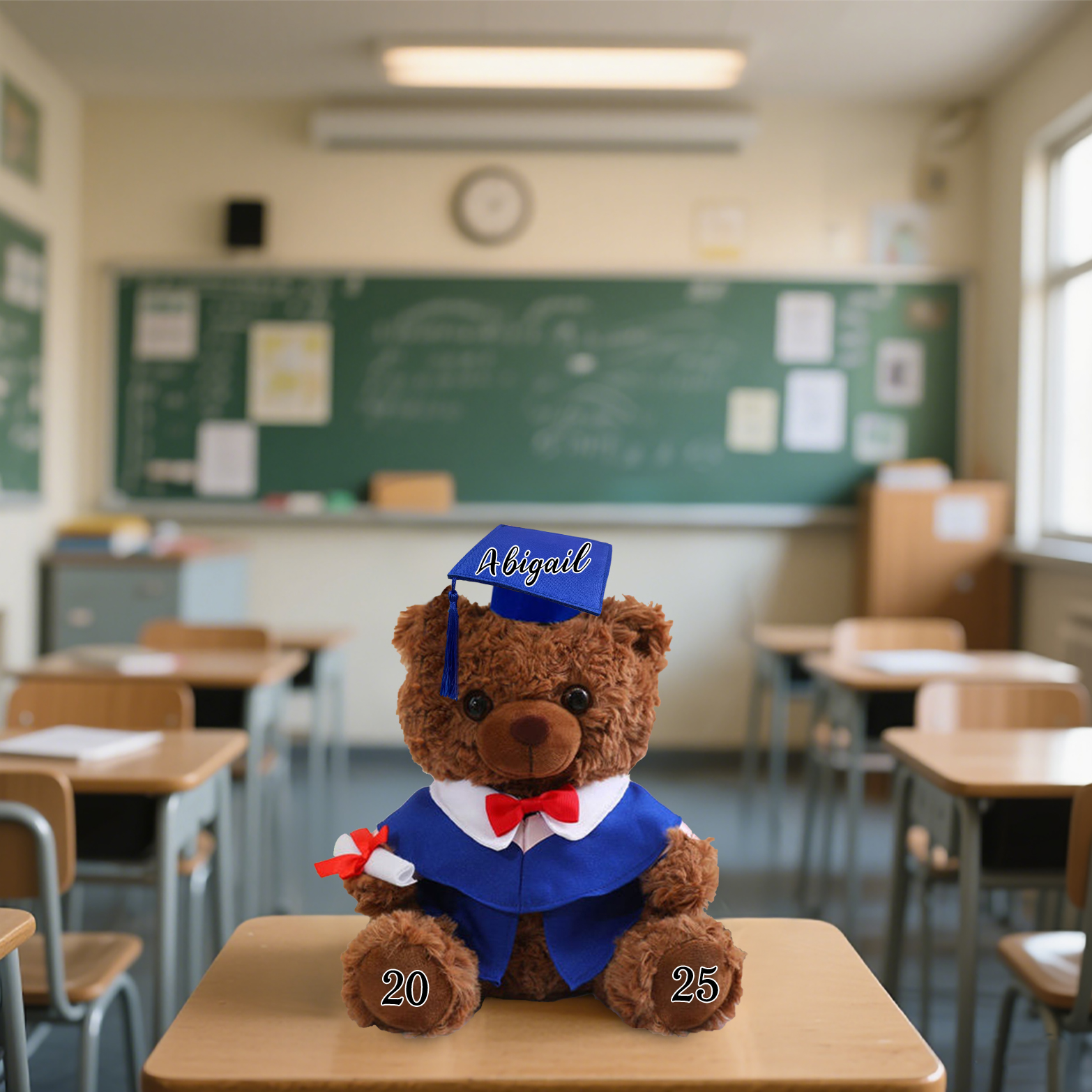 Ours Brun en Peluche Personnalisé de Graduation avec Prénom et Date | Jessemade