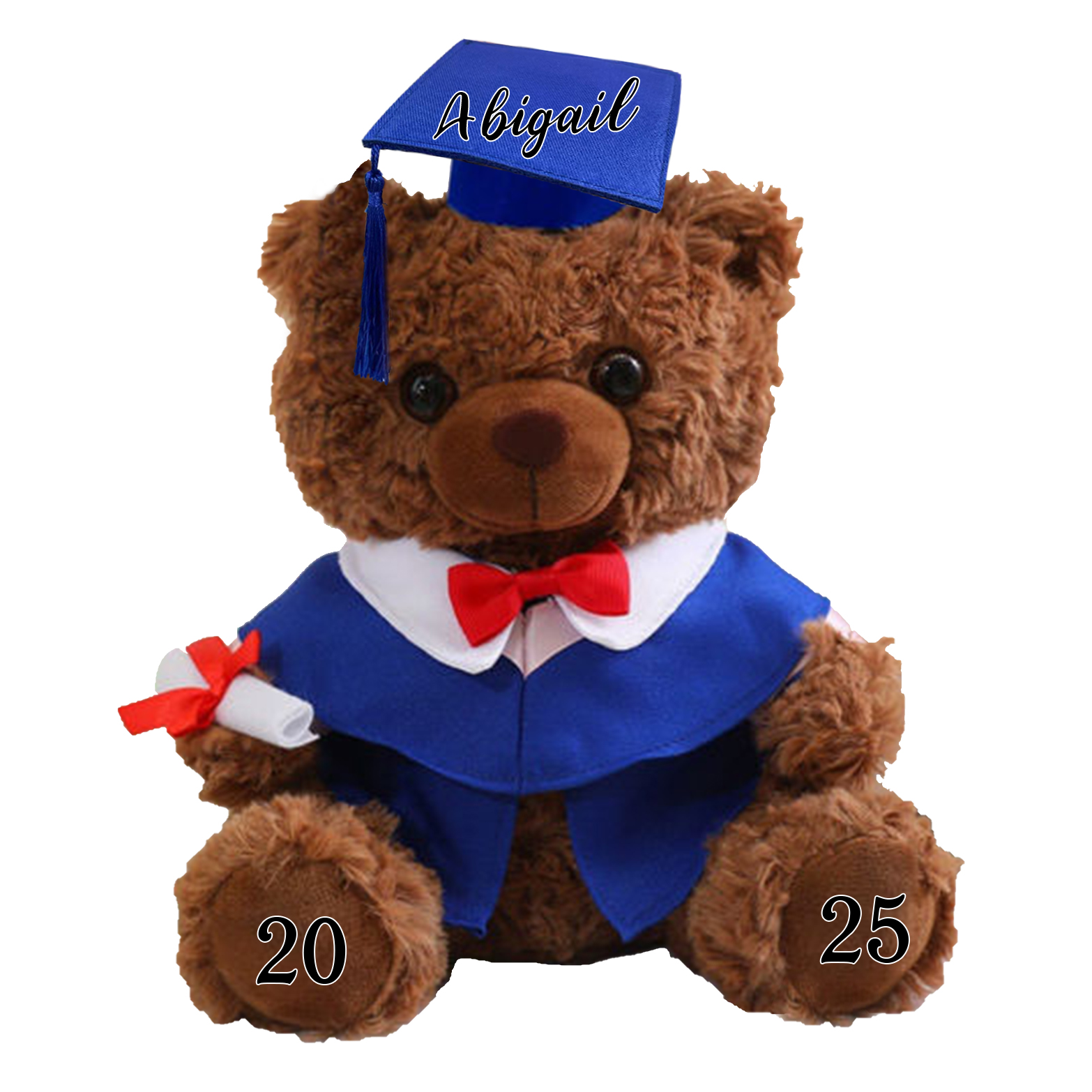 Ours Brun en Peluche Personnalisé de Graduation avec Prénom et Date | Jessemade