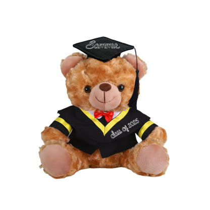 Ours de Graduation Personnalisé avec Prénom et Date - 8 Couleurs Disponibles | Jessemade