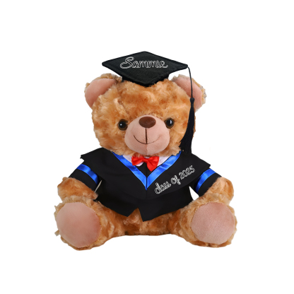 Ours de Graduation Personnalisé avec Prénom et Date - 8 Couleurs Disponibles | Jessemade