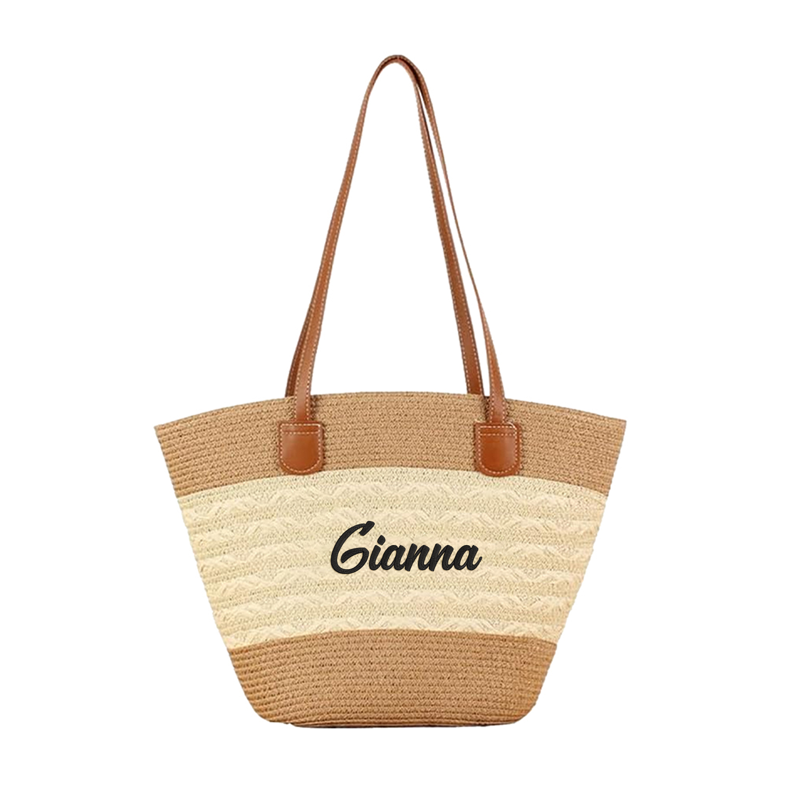 Sac Fourre-Tout élégance 1 Prénom Personnalisé avec Fleur de naissance