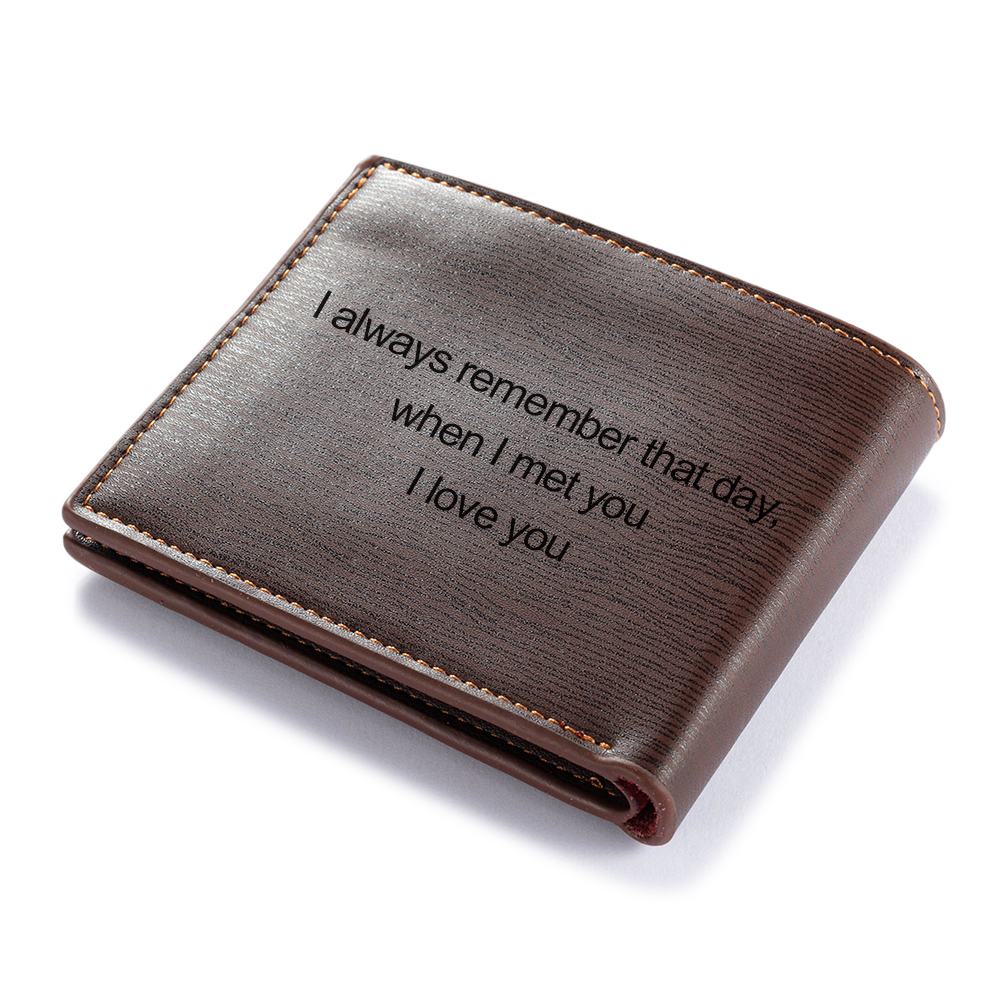 Portefeuille Personnalisé avec Photo Porte-Monnaie Carte Classique pour Homme | Jessemade