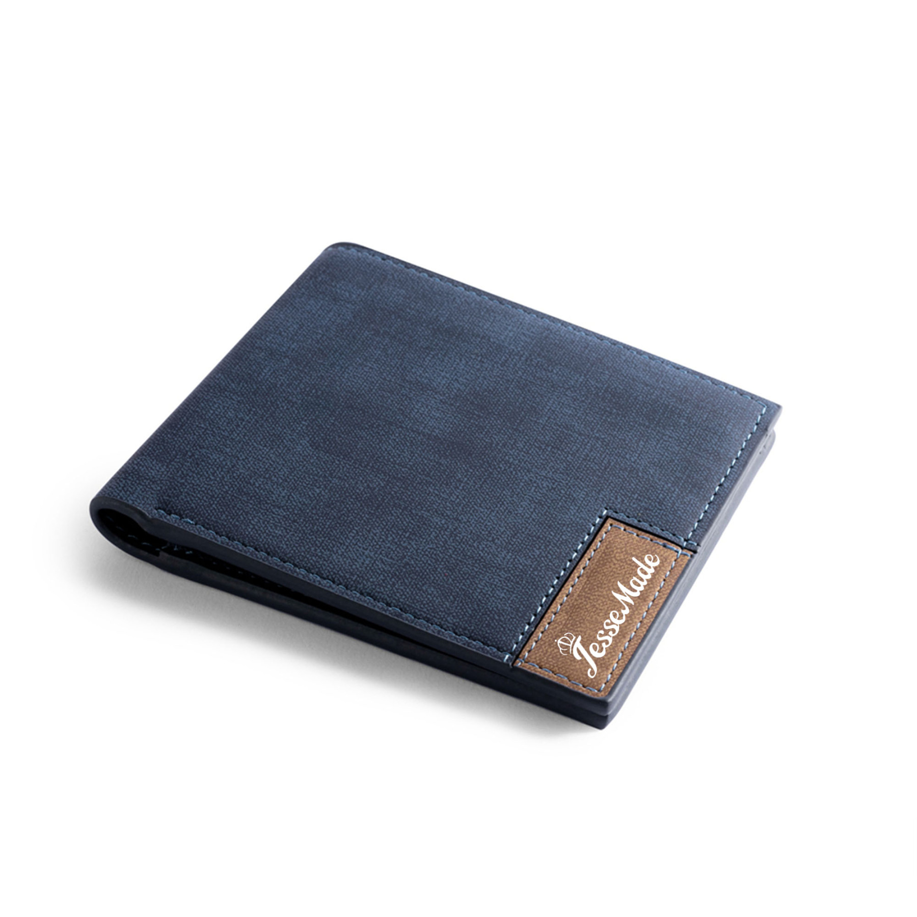 Portefeuille Photo Personnalisée Classique Homme Porte-Monnaie Porte Carte Cadeau pour Père