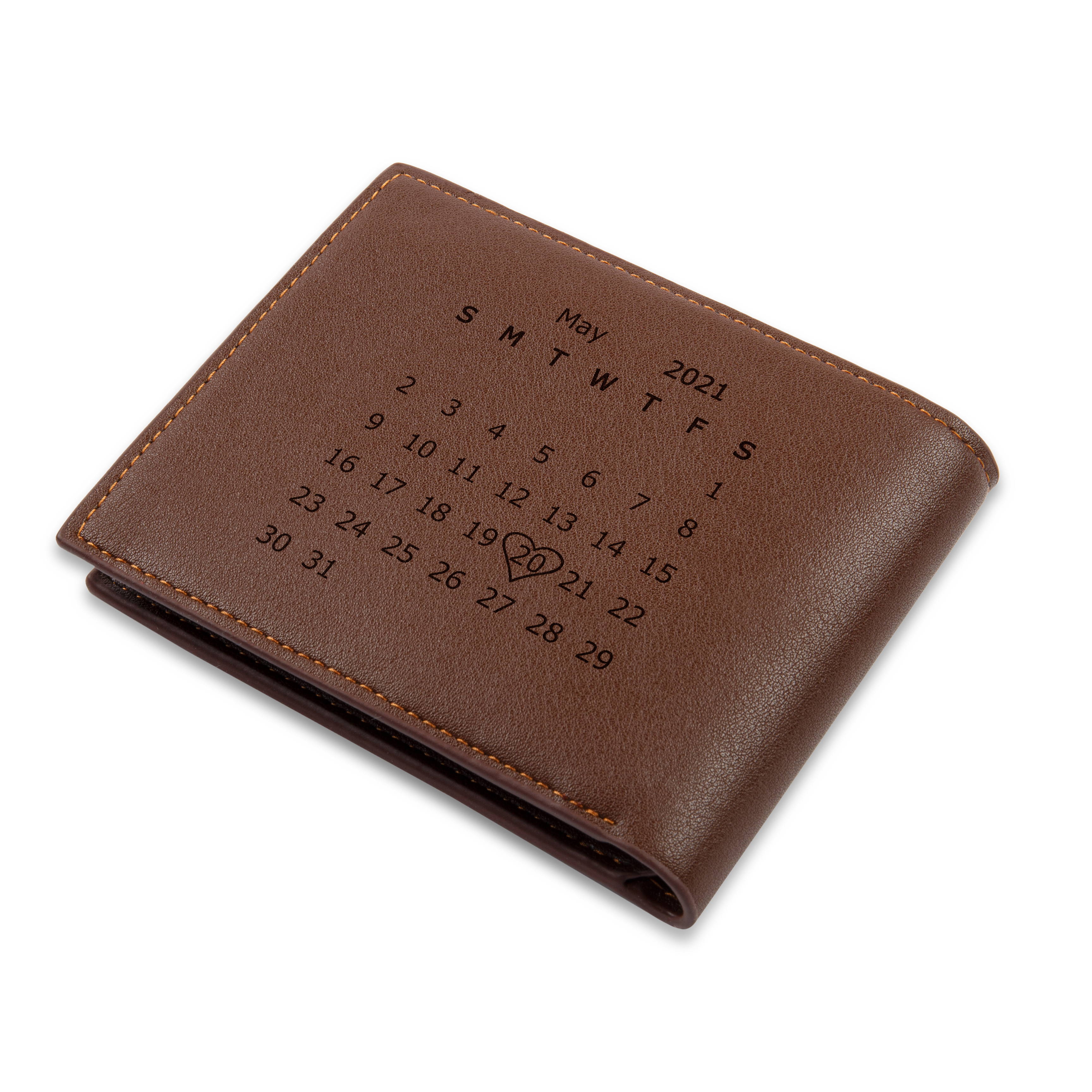 Portefeuille Personnalisé Photo et Date Personnalisé Porte-Monnaie Carte Classique Homme Cadeau pour Père | Jessemade