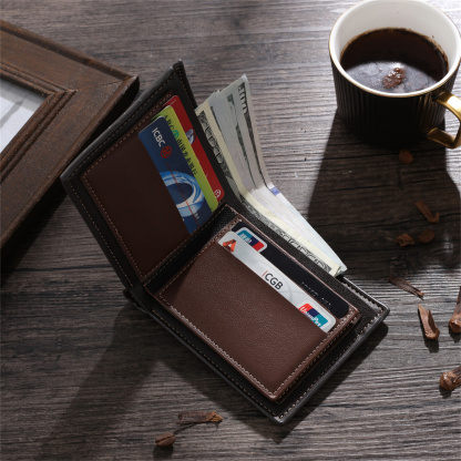 Portefeuille 1 Prénom Personnalisé avec Photo et Lettre Homme Porte-Monnaie Carte | Jessemade