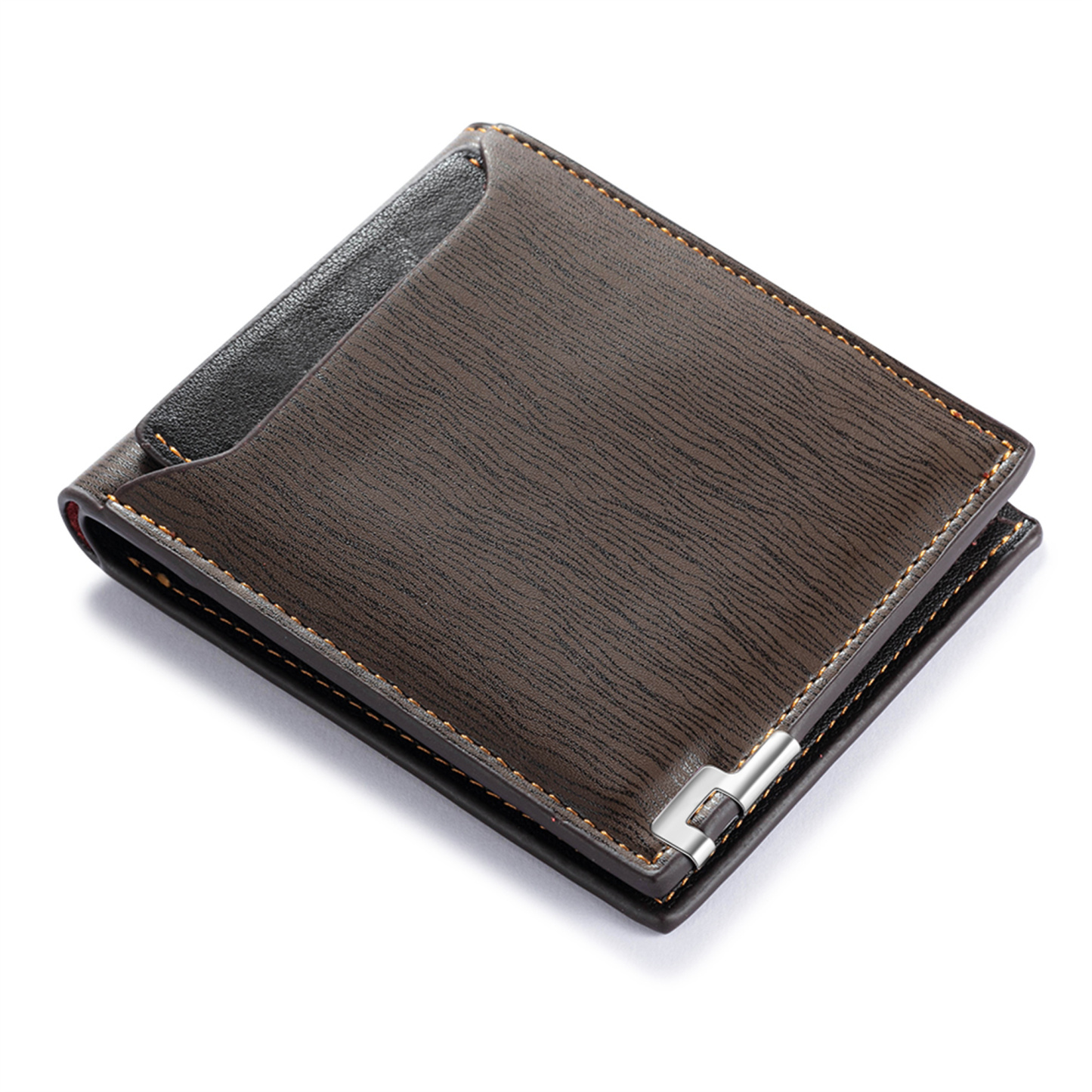 Portefeuille 1 Prénom Personnalisé avec Photo et Lettre Classique Homme Cadeau Saint-Valentin pour Homme | Jessemade