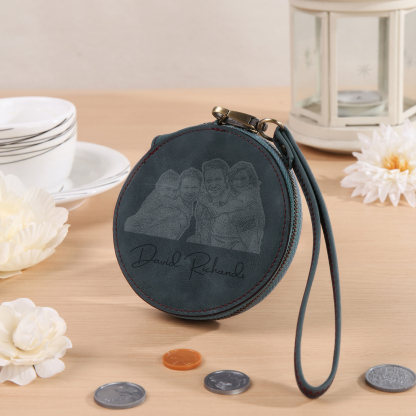 Portefeuille Cuir Photo et Texte Personnalisés Porte-Monnaie  | Jessemade