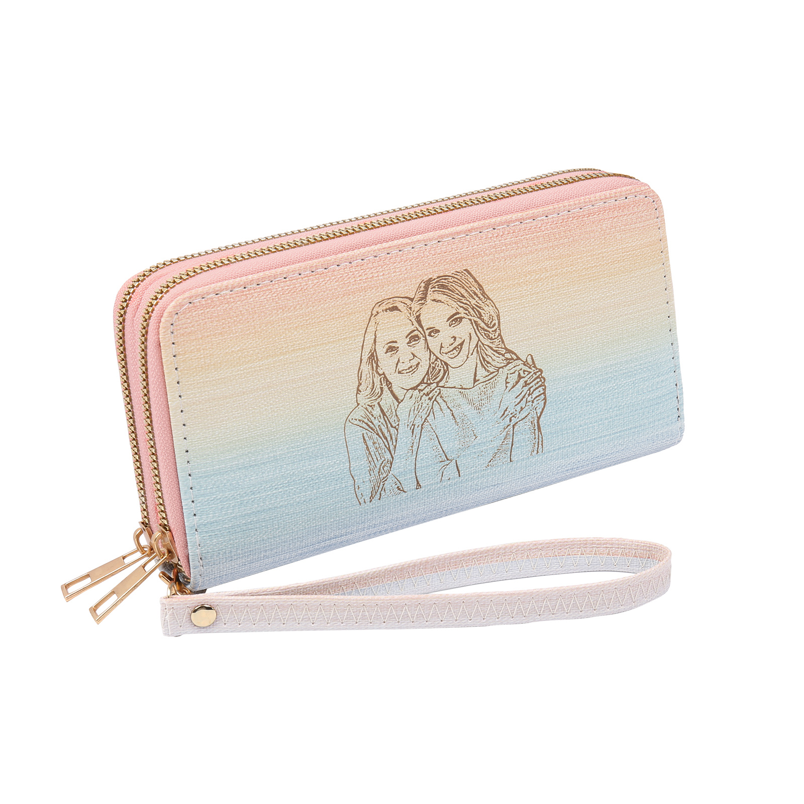 Portefeuille Personnalisé avec Photo Porte-monnaie en Cuir couleur aléatoire pour Femme | Jessemade