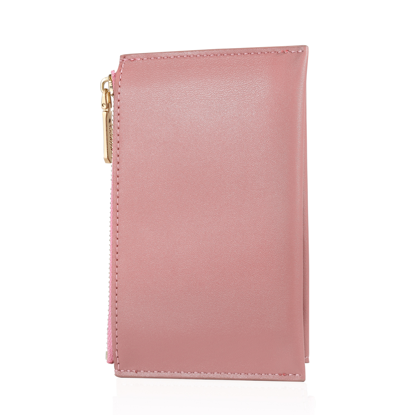 Portefeuille long en cuir PU 1 Prénom personnalisé avec fleur de naissance Cadeau pour femme Rose | Jessemade