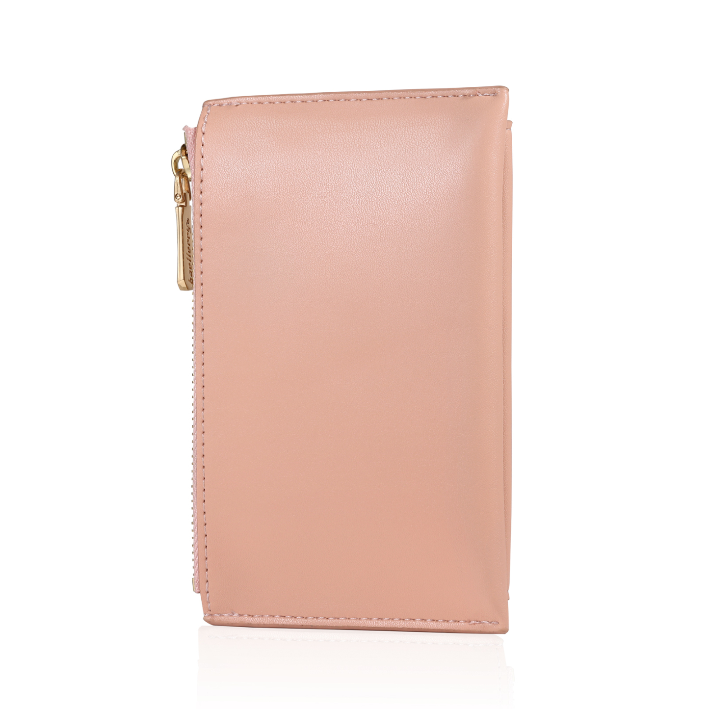 Portefeuille long en cuir PU 1 Prénom personnalisé avec fleur de naissance Cadeau pour femme Rose | Jessemade