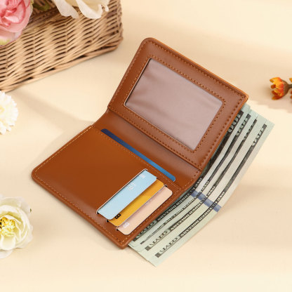 Portefeuille long en cuir PU 1 Prénom personnalisé avec fleur de naissance Cadeau pour femme | Jessemade