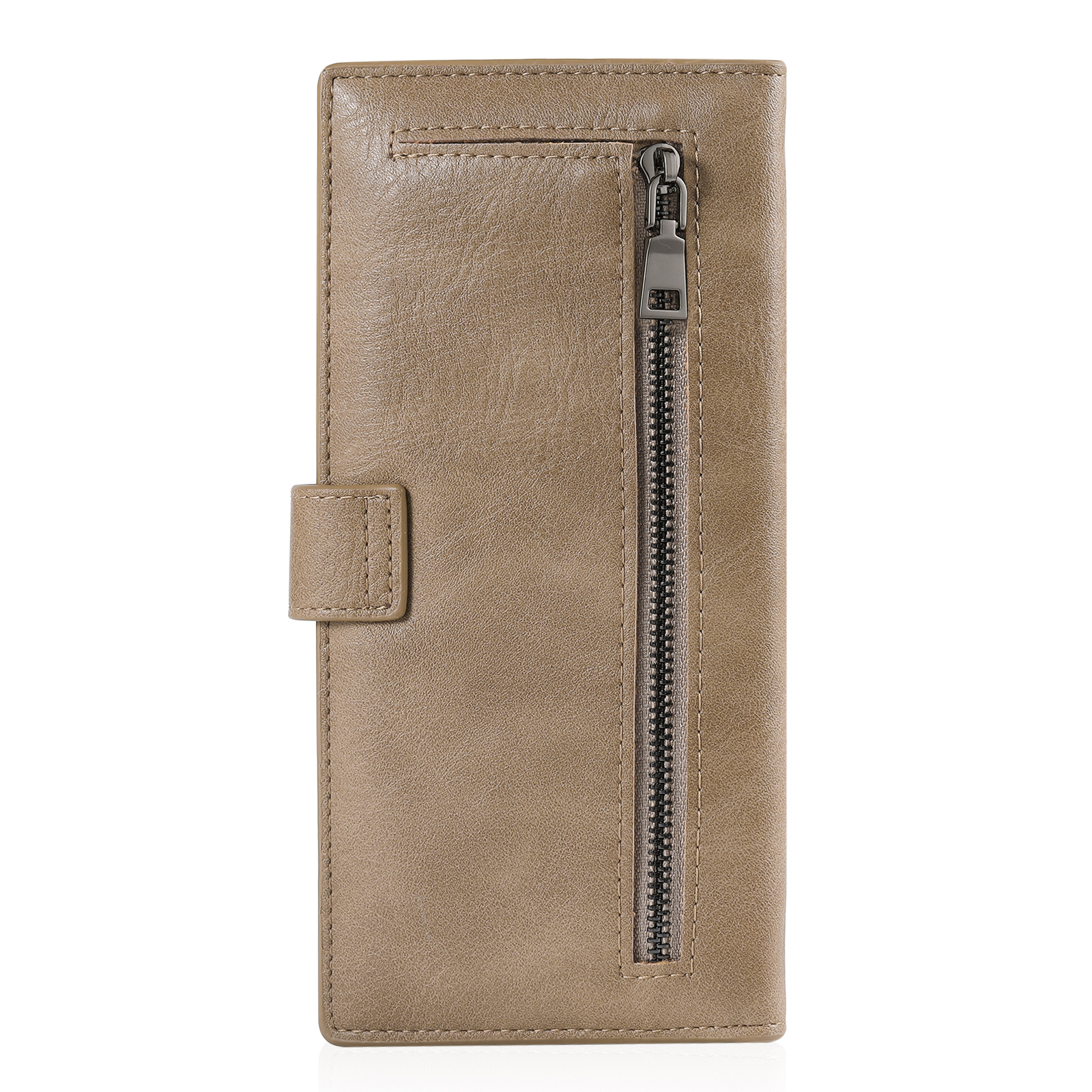 Portefeuille long en cuir PU 1 Nom personnalisé avec fleur de naissance Cadeau pour femme | Jessemade