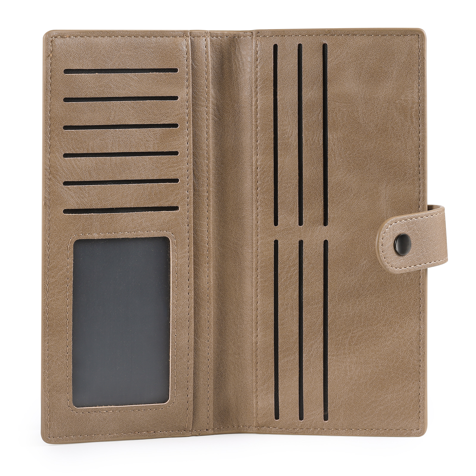 Portefeuille long en cuir PU 1 Nom personnalisé avec fleur de naissance Cadeau pour femme | Jessemade