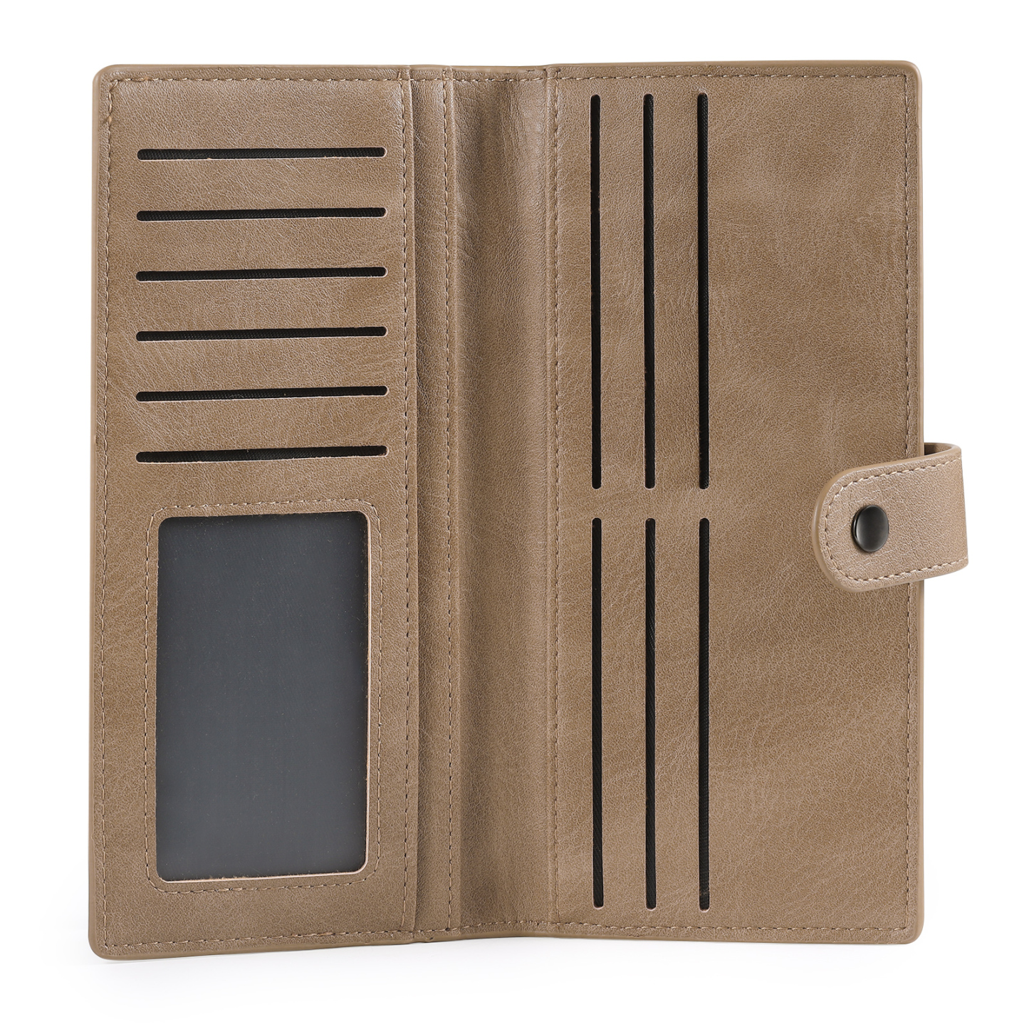 Portefeuille long en cuir PU 1 Nom personnalisé avec fleur de naissance Cadeau pour femme | Jessemade