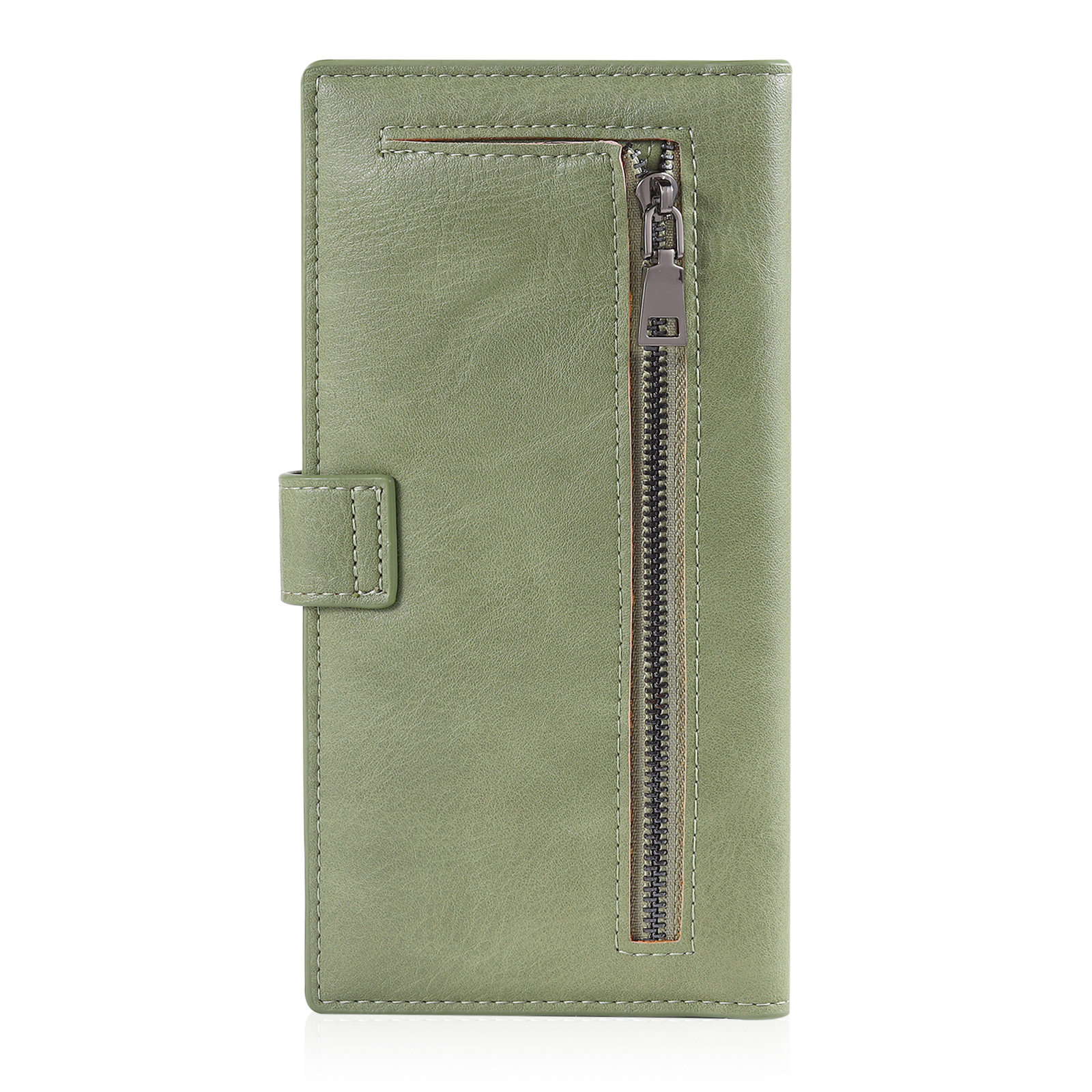 Portefeuille long en cuir PU 1 Nom personnalisé avec fleur de naissance Cadeau pour femme | Jessemade