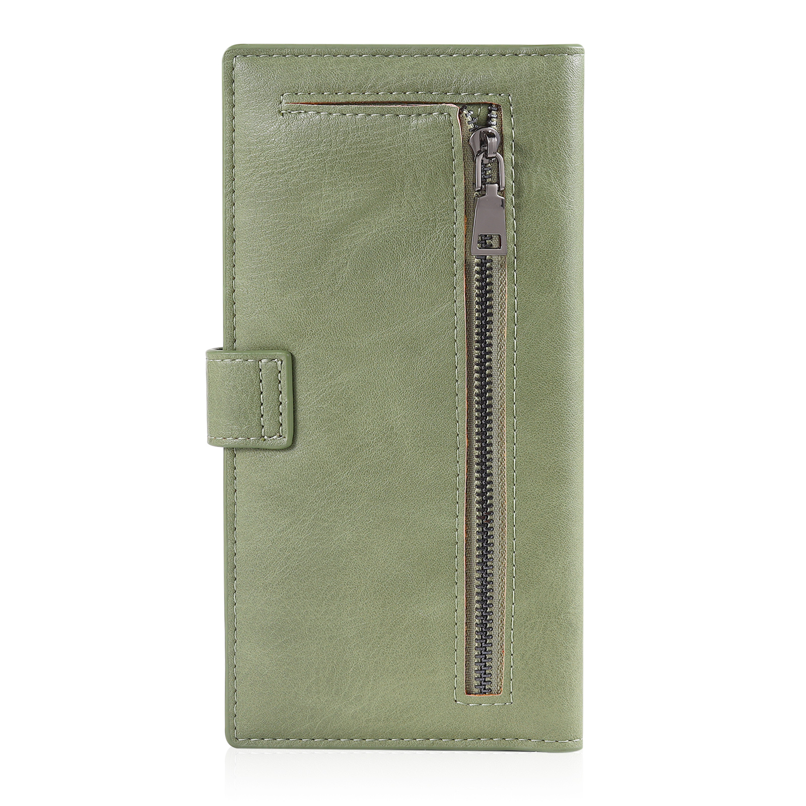 Portefeuille long en cuir PU 1 Nom personnalisé avec fleur de naissance Cadeau pour femme | Jessemade